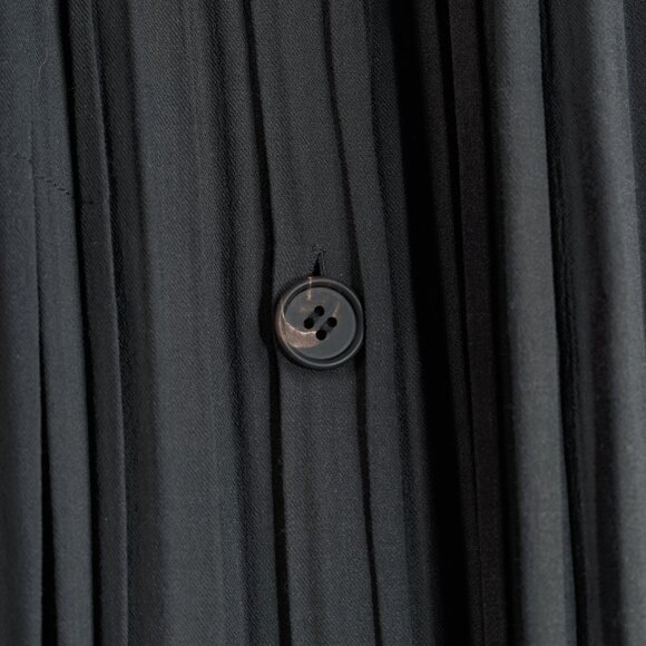 Issey Miyake Archival Rare Grey Pleated Scarf-Collar Button-Front Duster - Picture 7 of 10